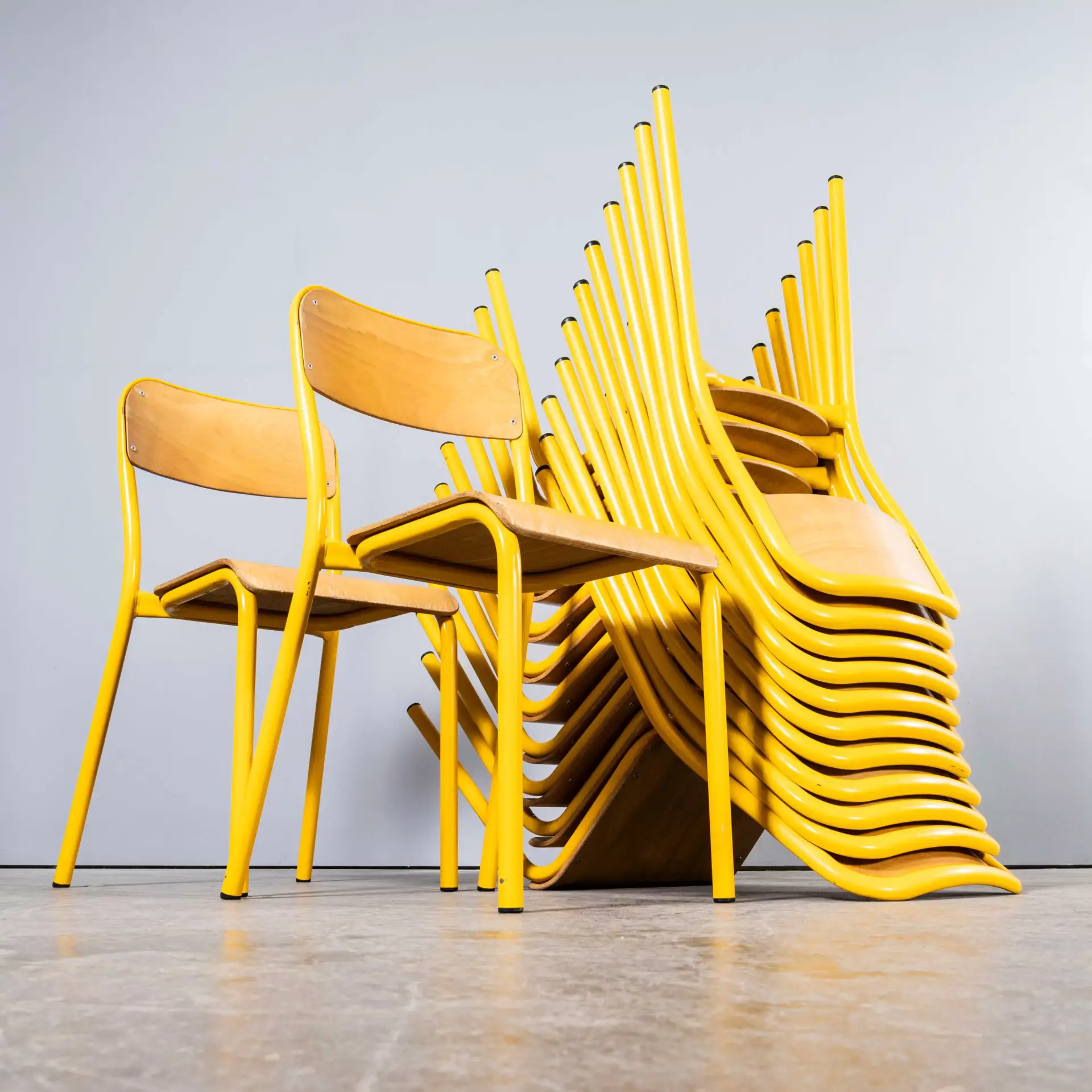 Yellow stackable deals chairs