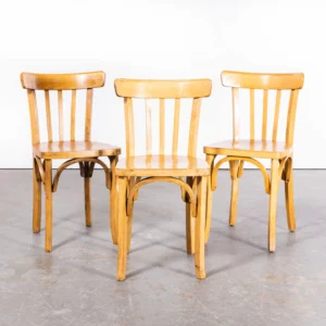1950's Luterma Blonde Bentwood Dining Chairs - Set Of Three