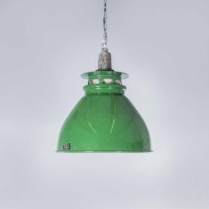 Grote groene industriële hanglampen uit de jaren 50 - AEI Lighting