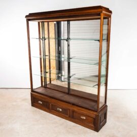 19th Century Large Original Mirrored Victorian Display Cabinet