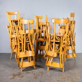 1950’s Standard Single Bar Blonde French Dining Chairs – Good Quantities Available