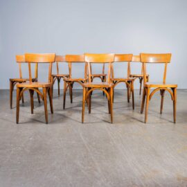 1950’s Honey Colour Baumann Bentwood Dining Chairs – Set Of Nine