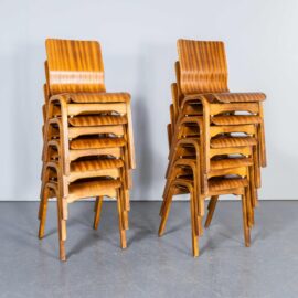 1950’s Lamstak Sapele  Stacking Dining Chairs – Last Few Remaining