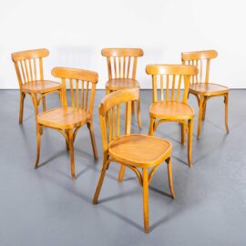 1950’s Baumann Honey Bentwood Café Dining Chair – Set Of Six