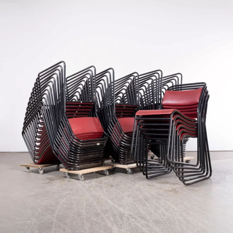 Chaises de salle à manger en métal tubulaire Pel des années 1960 - Grande quantité disponible