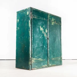 1950’s Industrial Metal Storage Cabinet – With Large Strap Hinges