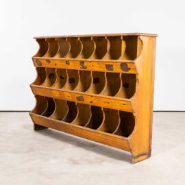 1940’s Faux Wood Workshop Shelving – Pigeon Hole Bins (3231)