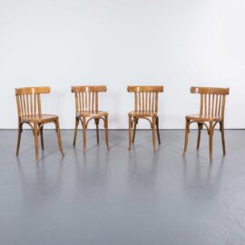 Bentwood honingbeuken eetkamerstoelen uit 1960 - set van vier