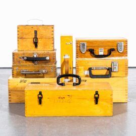 1960’s Original Industrial Equipment Boxes – Set Of Nine Boxes