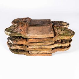 1930’s Terracotta French Garden Single Scroll Tiles