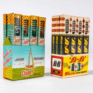 1950's New Old Stock Vintage Box Of Toothbrushes - Box Of Twelve