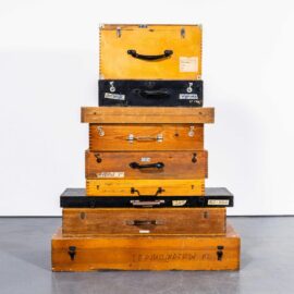 1960’s Large Set Of Industrial Equipment Boxes – Set Of Nine