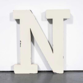 20th Century Metal Large Shop Signage Letter – N