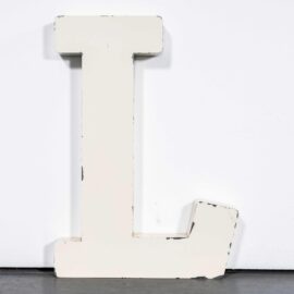 20th Century Metal Large Shop Signage Letter – L