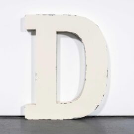 20th Century Metal Large Shop Signage Letter – D