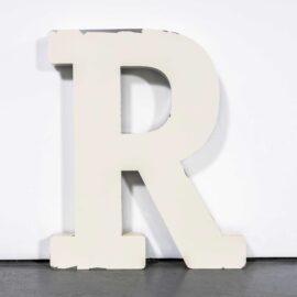 20th Century Metal Large Shop Signage Letter – R