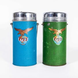 1950’s Vintage Eagle Flasks – Pair