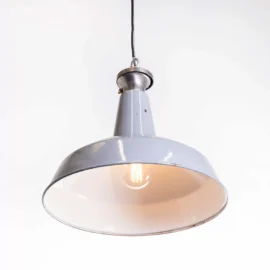 1950’s Industrial Benjamin Enamelled Pendant Lamps – 16 Inch