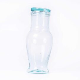 Contemporary Moroccan Mouth Blown Glass Jar – Clear