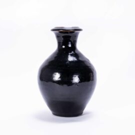 Vintage Studio Ceramics Organic Vase – Dark Rich Glaze