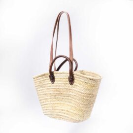 Two Handle Palm Leaf Tote Bag