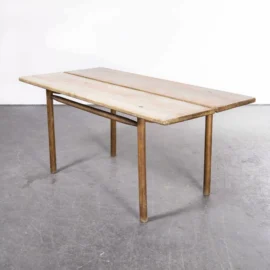 1950’s Oak Rectangular Dining Table By Pierre Gautier-Delaye