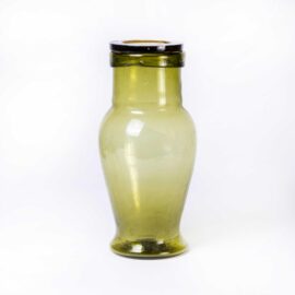 Contemporary Moroccan Mouth Blown Glass Jar – Moss Green