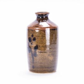 Vintage Studio Ceramics Bottle Vase – Natural Decorated Glaze