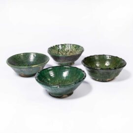 Contemporary Tamagroute Green Set Of Bowls – Four Large Bowls