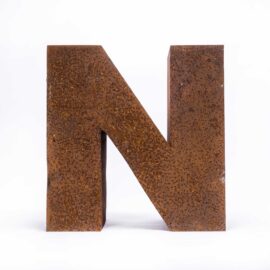 Vintage Extra Large Heavy Grade Signage Letter – N