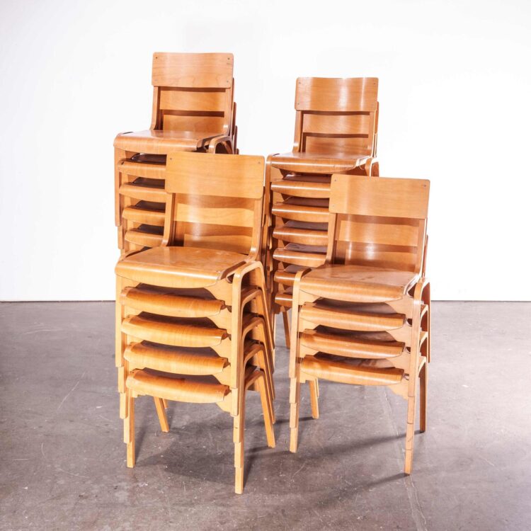 1950’s Stacking Dining Chairs Made By Tecta Designed By Stafford – Large Quantity Available