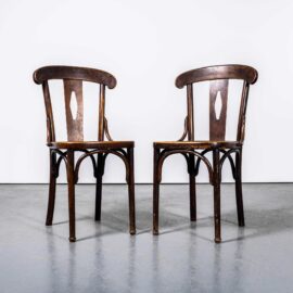 1930’s Diamond Back Bentwood Dining Chairs – Pair