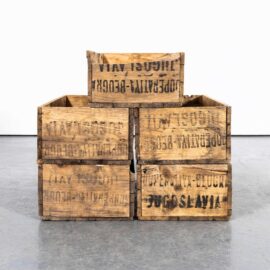 1930’s Original Fruit Shipping Export Crates – Set Of Five