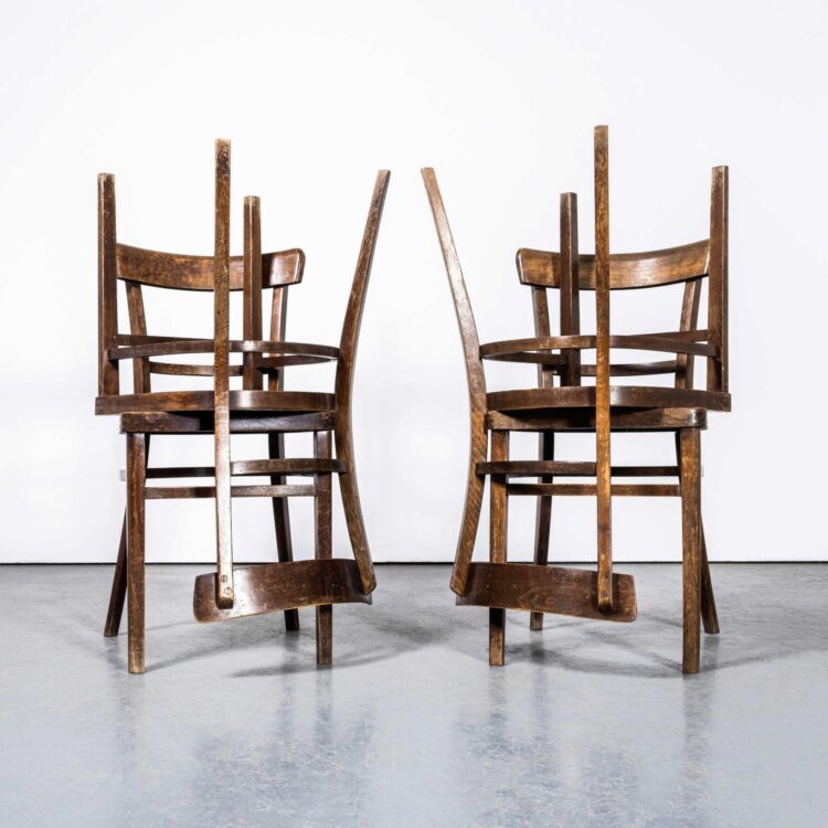 1950’s Bentwood Debrecen Single Bar Back Dining Chairs – Set Of Four