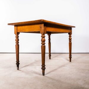 1940's French Bobbin Leg Mid Oak Fruitwood Kitchen Dining Table