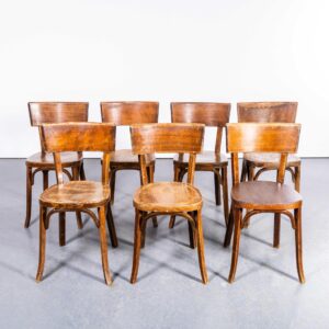 Baumann eetkamerstoel met diepe rugleuning uit de jaren 50 - set van zeven