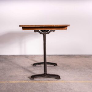 Table de salle à manger française originale des années 1930 avec base en fonte (3483)