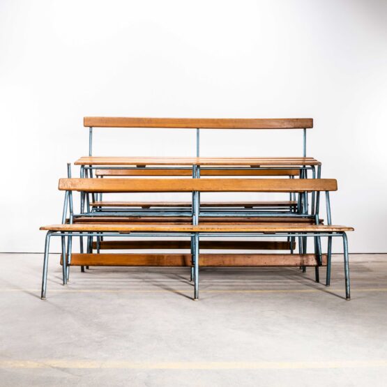 1950’s Original Mullca Long Bench With Back – 2 Metre