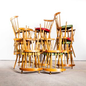 Originele Erco gestoffeerde eetkamerstoelen uit de jaren 50