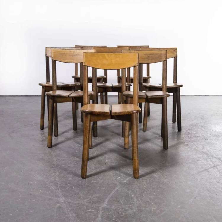 1950’s French Oak Dining Chairs By Pierre Gautier-Delaye – Small Batch Available