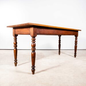 1940’s French Bobbin Leg Mid Oak Kitchen Dining Table