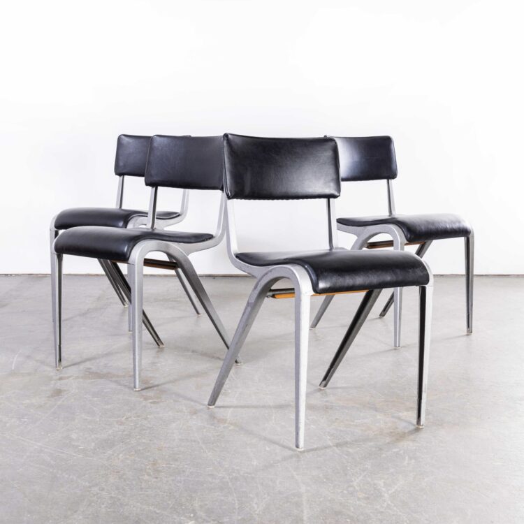1950’s James Leonard Esavian ESA Upholstered Dining Chairs – Set Of Four