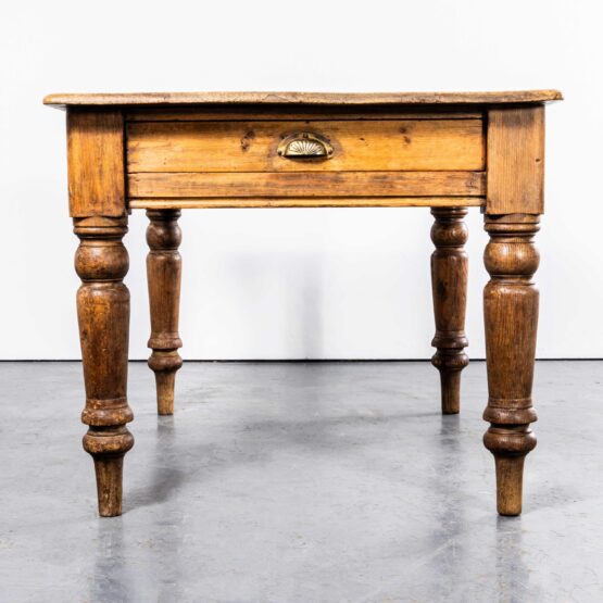 19th Century Classic Heavy Gauge End Drawer Kitchen Dining Table