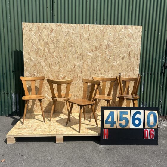 1950’s Classic Regional Alsace Blonde Dining Chair – Set Of Six