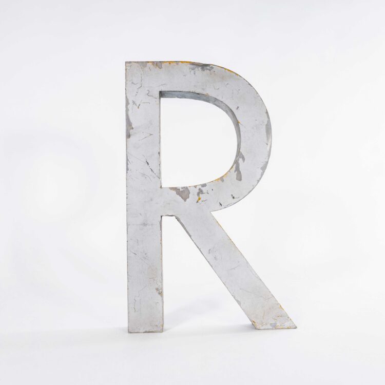 1950’s Medium Size Cast Aluminium Sign Letter – R