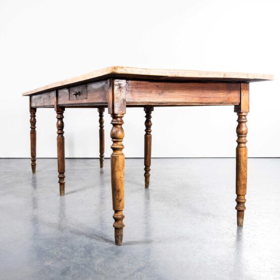 1950’s French Planked Top Pine Farmhouse Table