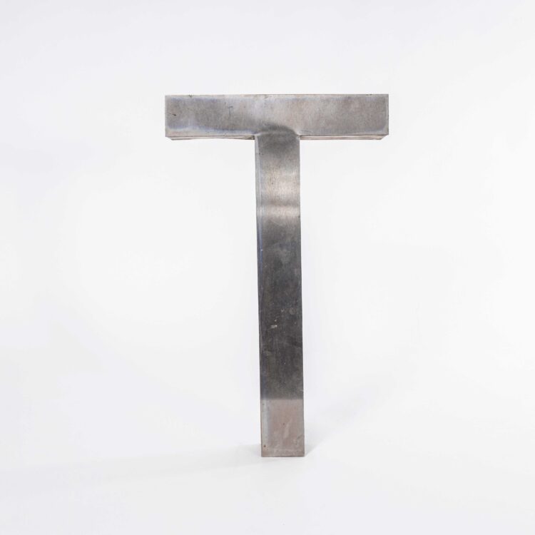 1950’s Medium Size Cast Aluminium Sign Letter – T