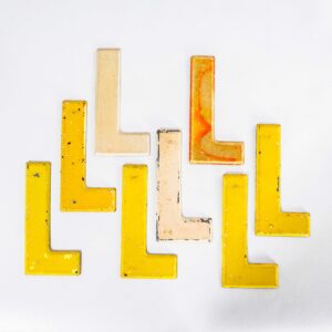 1950's Small American Vintage Gas Station Enamel Marque Letter - L