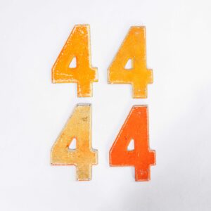 1950's Small American Vintage Gas Station Enamel Marquee Number - 4