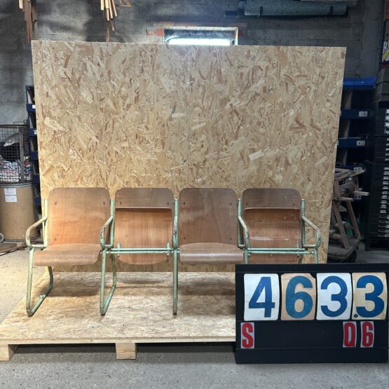 1950’s Belgian Stadium Benches – Row Of Four